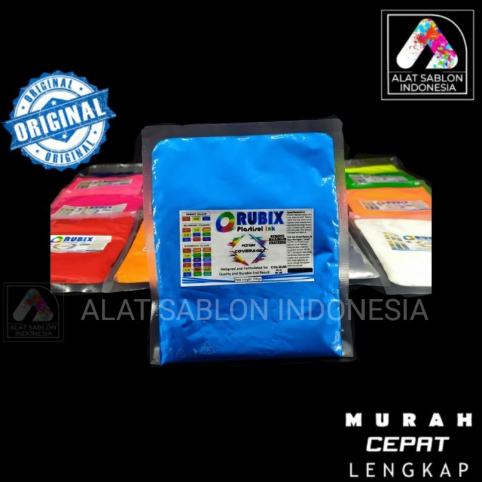 

Hemat Tinta Sablon Rubix Hc Plastisol Biru Stabilo Flo Blue 200Gr Trendi