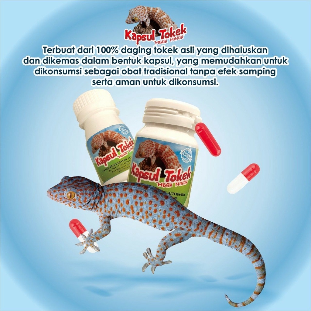 4.4 cod - ORI Kapsul tokek obat gatal kulit eksim alergi ori 100% / KAPSUL TOKEK ASLI MBAH MINAH / J