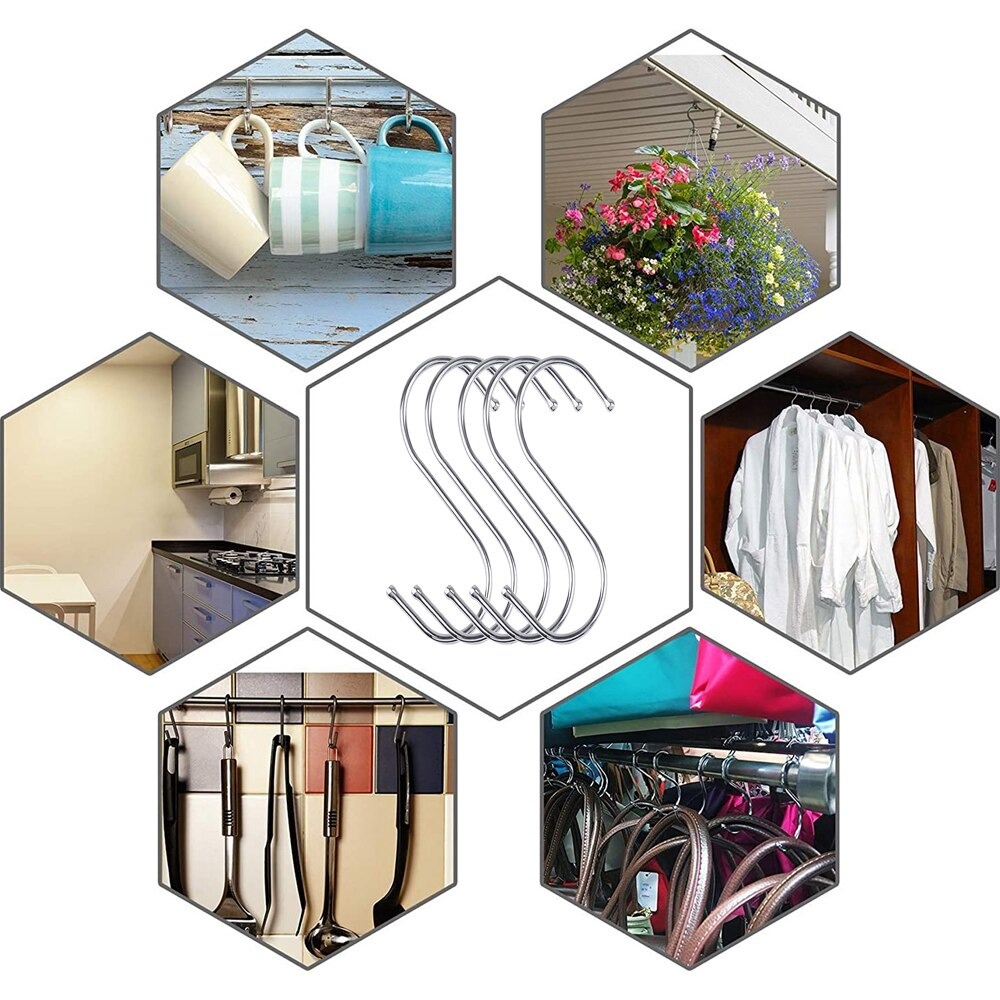 Hanger Kait Kail Gantungan Hook Serbaguna Stainless isi 10PCS bentuk S