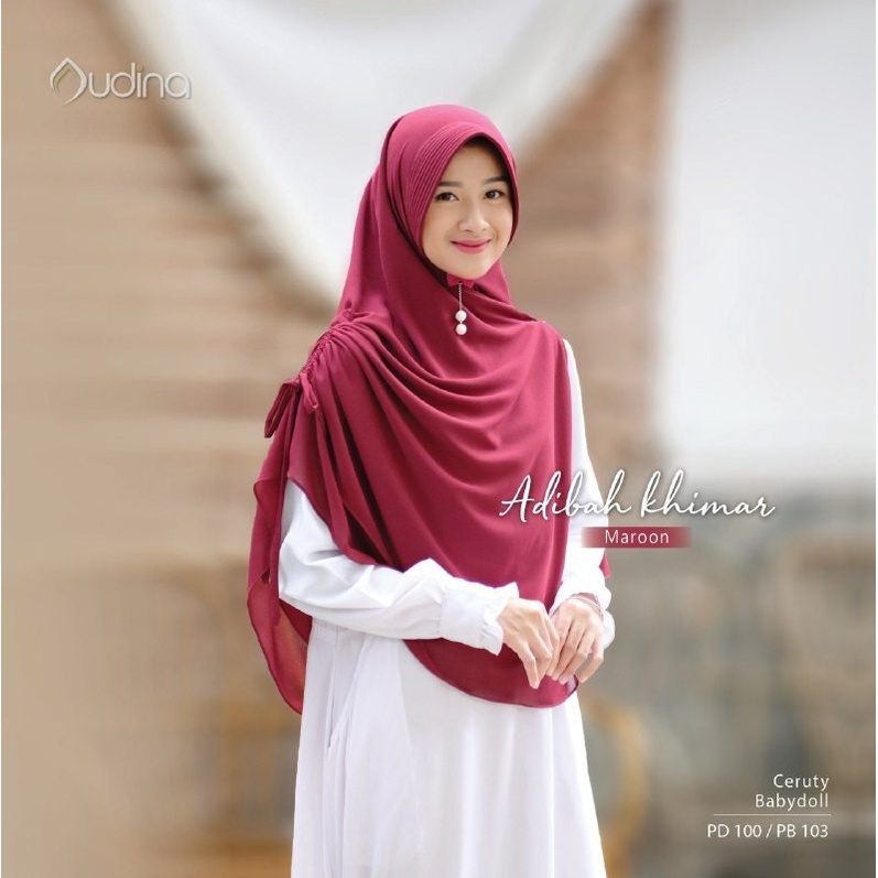 JILBAB INSTAN KHIMAR DUA LAYER SERUT BELAH JILBAB KHIMAR CERUTTI ADIBAH KHIMAR LIVIA