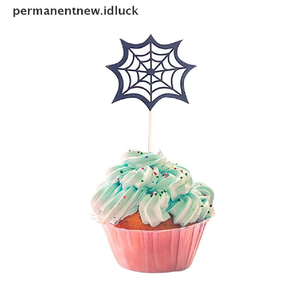 48 Pcs Topper Cupcake Desain Kartun Hantu Halloween Untuk Dekorasi