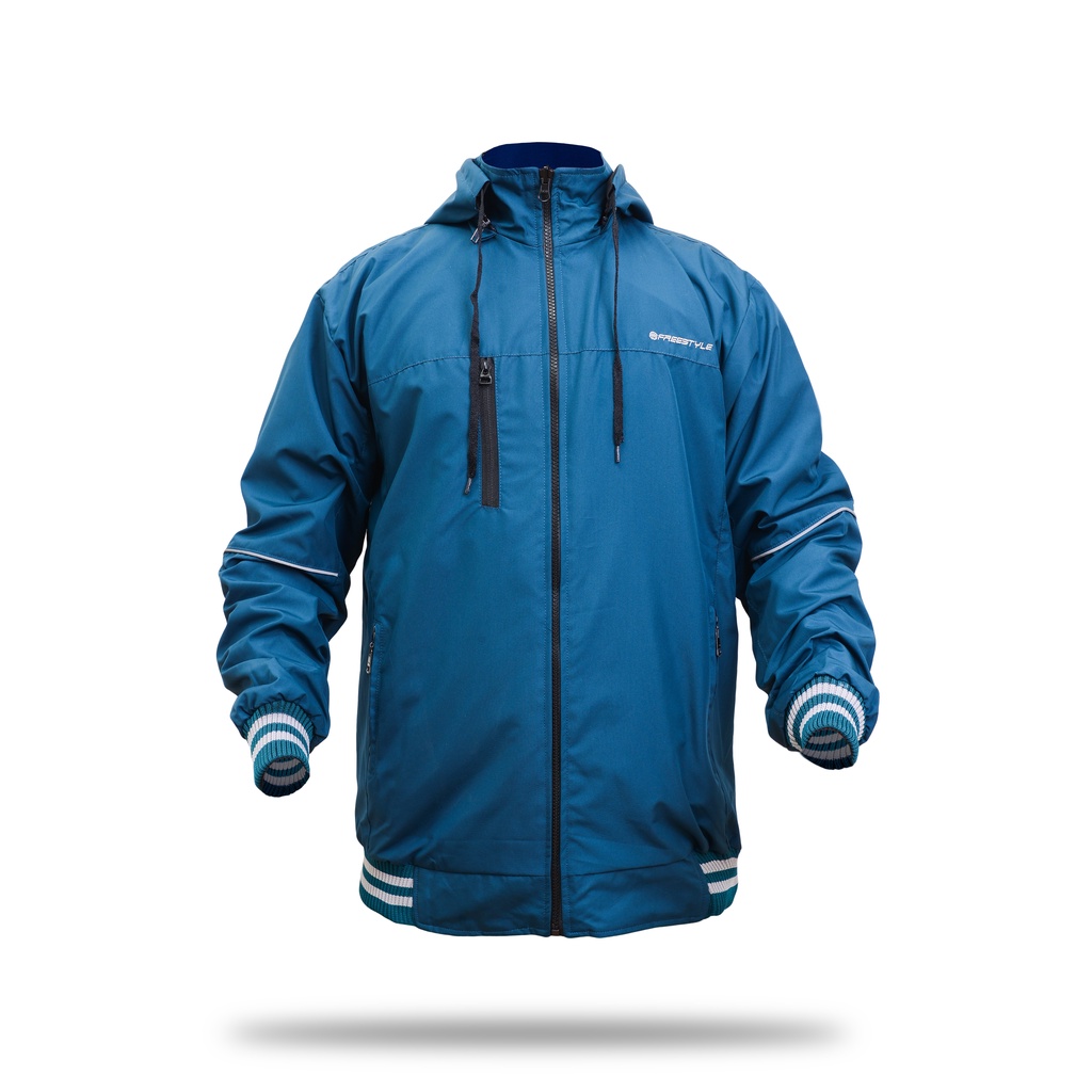 Freestyle Jaket Bolak Balik Pria Wanita BB Outerwear Jaket Pria Sporty Running Waterproof Windproof-PETROL