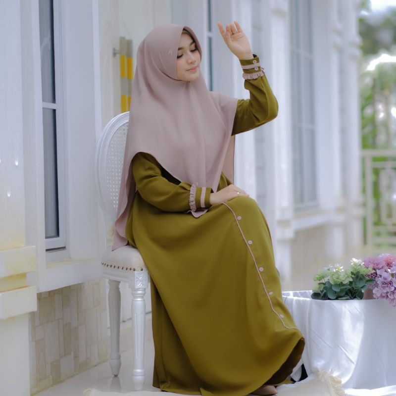 GAMIS SYARI KHAIFA SET ORI BY AKIFA MUSLIMAH