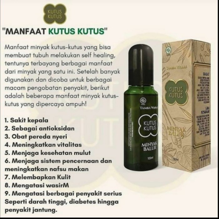Minyak Balur Kutus-Kutus / Kutus Kutus Original Asli Tamba Waras 100ml