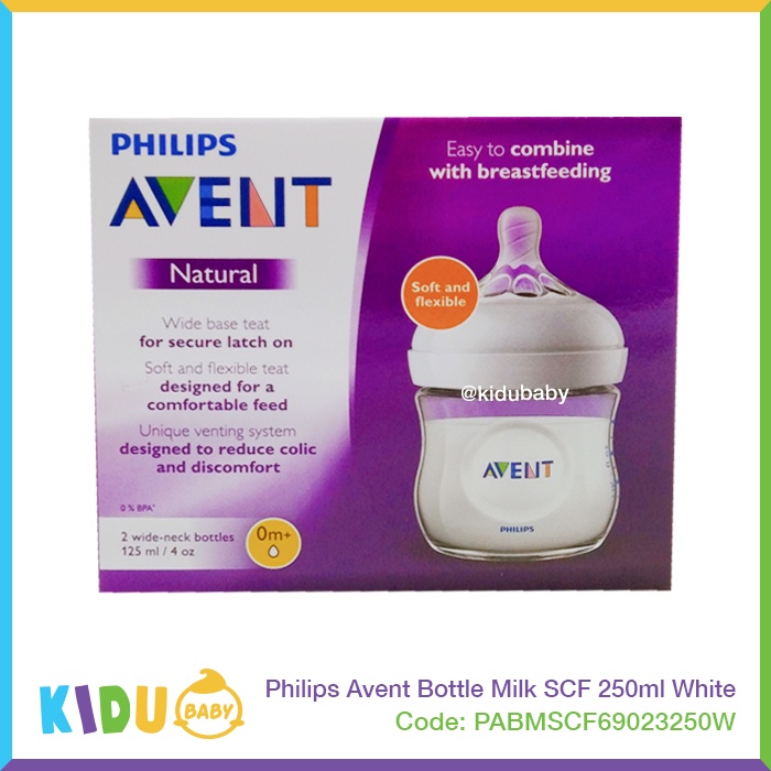 Philips Avent Bottle MIlk SCF 690/23 250ml White Botol Susu Bayi dan Anak Kidu Baby