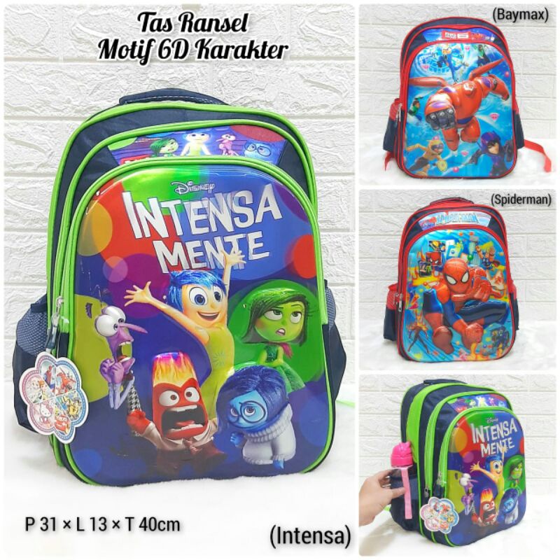 TAS RANSEL SEKOLAH TIMBUL KARAKTER TAS POLI TAS POKEMON