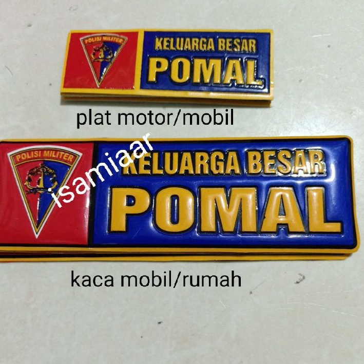 STIKER PLAT MOBIL/MOTOR /POMAL