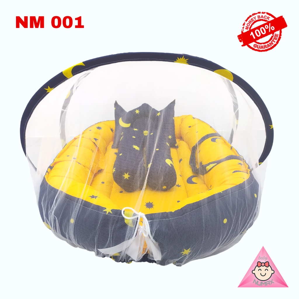 KASUR BAYI LIPAT MODEL BOAT TERBARU MOTIF STARRY COMBINE / KASUR BAYI PERAHU SET BED COVER KELAMBU-2