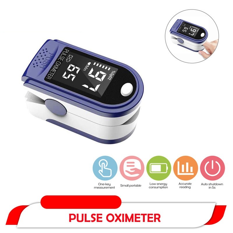 HOPE STORE - [ORIGINAL] Fingertip Pulse Oximeter SpO2 LED / Pulse Oxymeter Alat Ukur Kadar Oksigen &amp; Darah