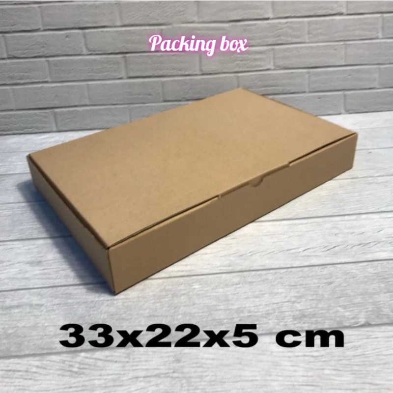 

kardus uk,33x22x5 cm box/karton die cut untuk packing dll