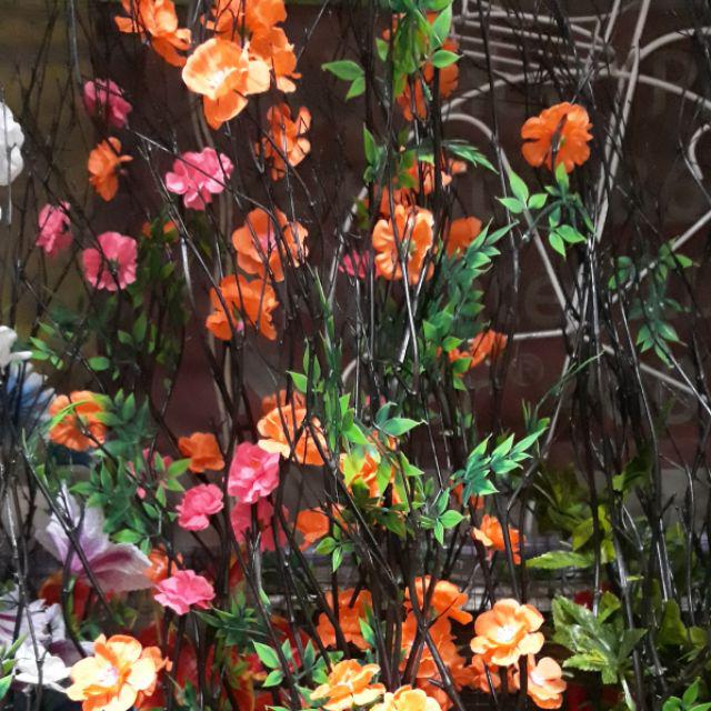 Bambu Ulir Bunga Bambu Bunga Artifisial Bunga Anyelir-orange