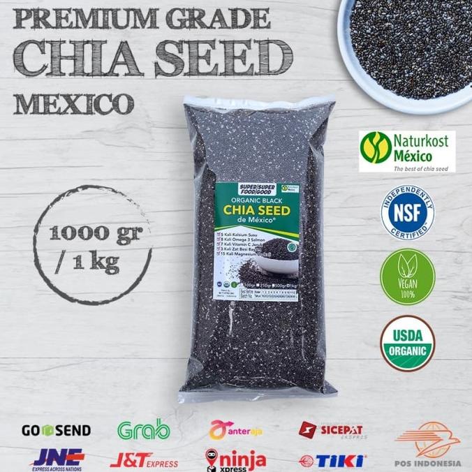 

Pure Black Chia Seed Mexico 1 Kg 100% Organic - Premium Grade A+
