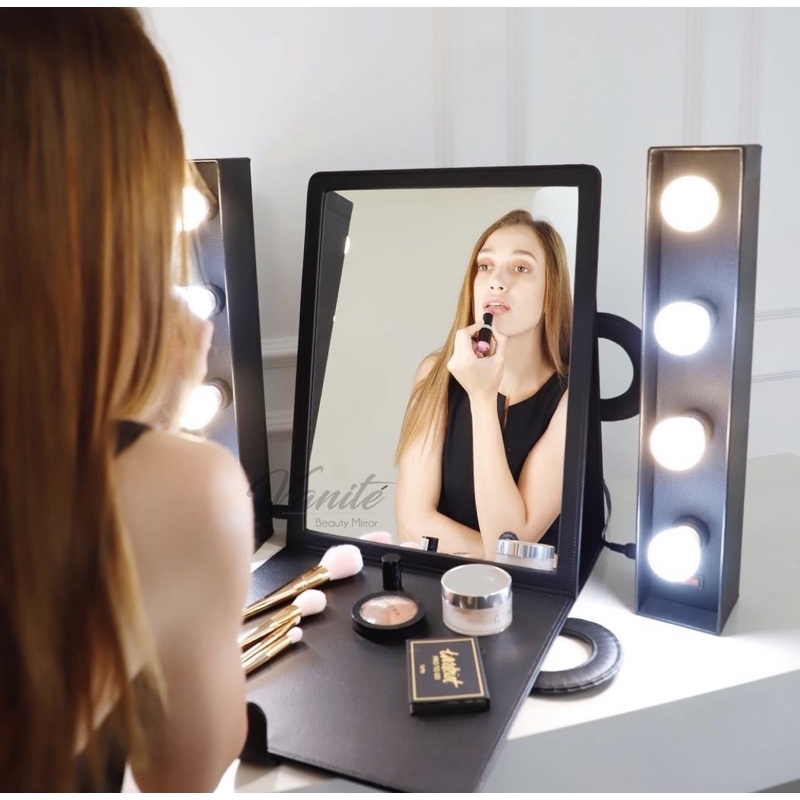 SET FOLDING MIRROR 50x40 + Light box 4-4 + free Tas + free 2lampu