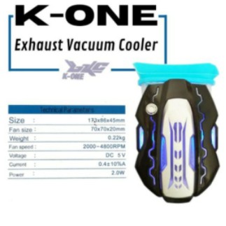 Vacuum cooler laptop k-one universal 4800rpm k1 - Exhaust fan cooling notebook - Penghisap panas