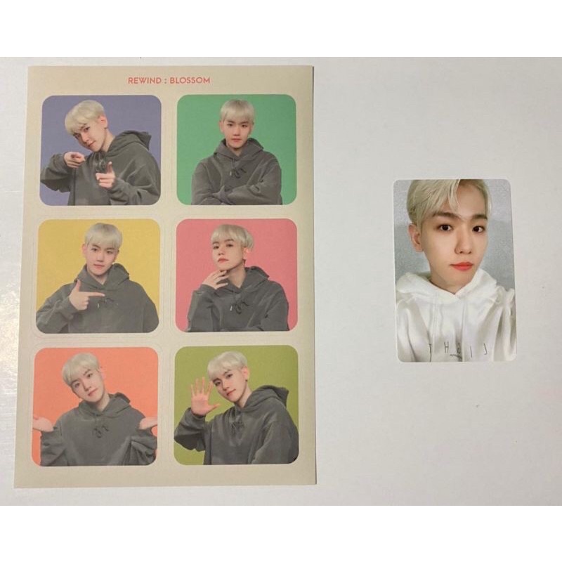 Baekhyun photocard+sticker set Rewind Blossom