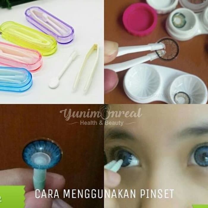 Softlens Clamper Set (Set Penjepit / Pinset dan Alat Pasang Softlens) Soft Lens Soflens Softlense