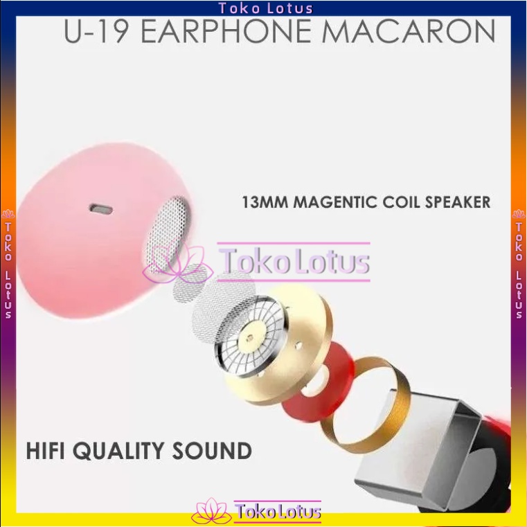 Stereo Extra Bass earphone Headset U19 Music Angel Macaron Earphone Handsfree Termurah Berkualitas Murah 𝐁𝐄𝐑𝐊𝐔𝐀𝐋𝐈𝐓𝐀𝐒 !!!