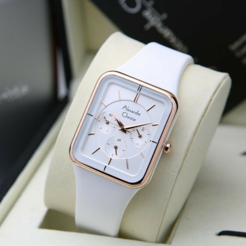 JAM WANITA ALEXANDRE CHRISTIE AC 2744 WHITE ROSEGOLD ORIGINAL