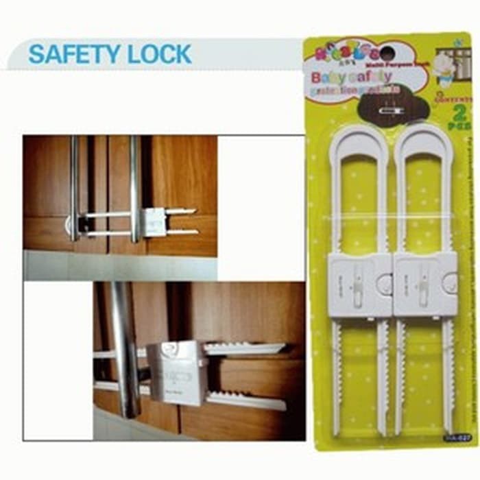 2pcs Baby Safety Lock Toddler Security Pengunci laci pintu kabinet Lemari Pengaman