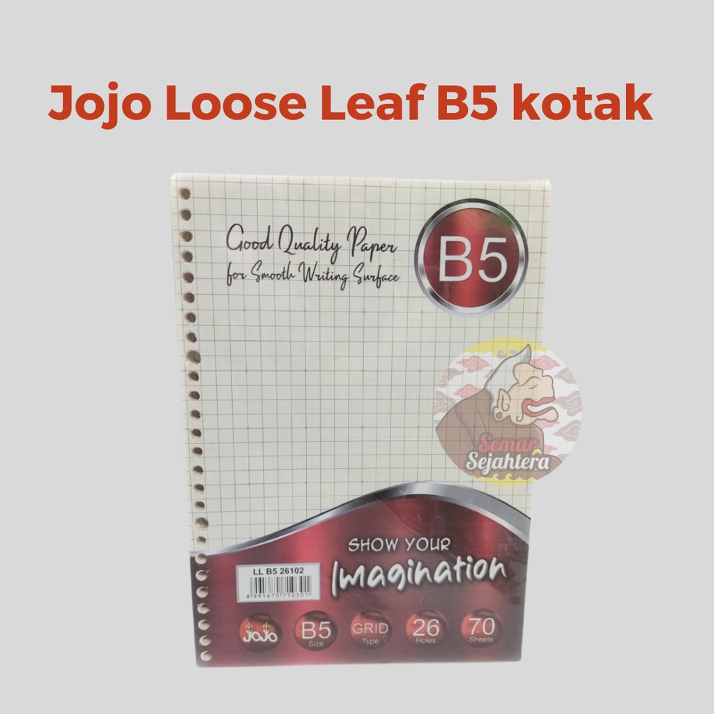 

[PAK] LOOSE LEAF / KERTAS ISI BINDER JOJO B5 KOTAK / GRID*