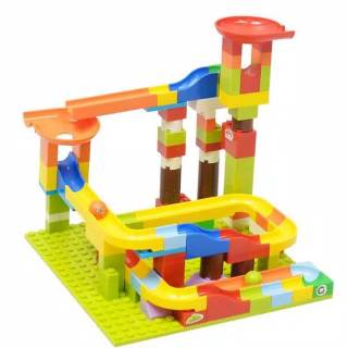  semuajual 125PCS MARBLE RUN MAINAN  BALOK SUSUN LENGKAP 