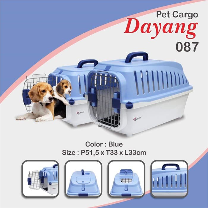 Pet Cargo Kucing Anjing Musang Dayang Ukuran Size M Travel Carrier 087 Petcargo Kennel Box Kennelbox