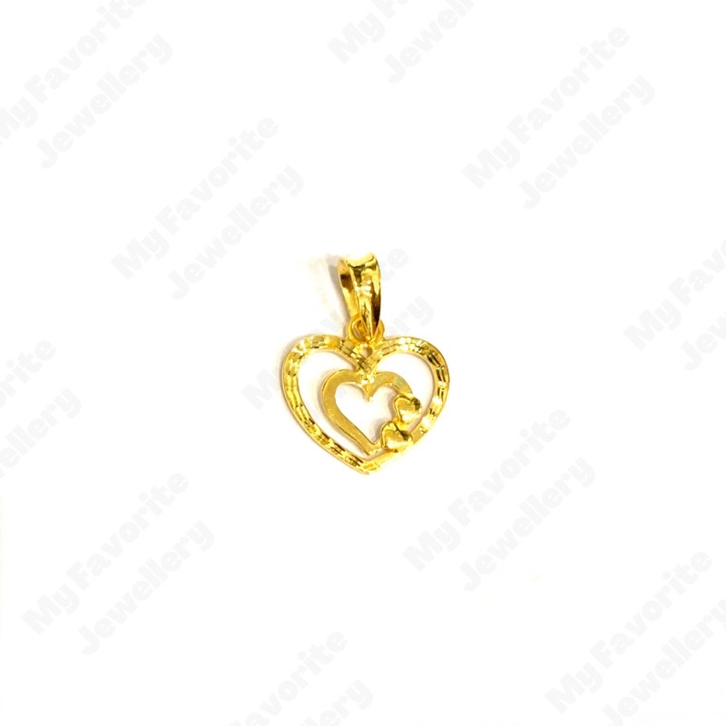 Liontin LOVE Simple Korean Fashion Emas Asli Kadar 700