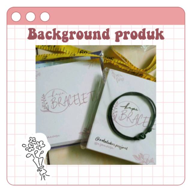 Custom Packaging kemasan produk background product olshop hijab bracelet anting earwear masker