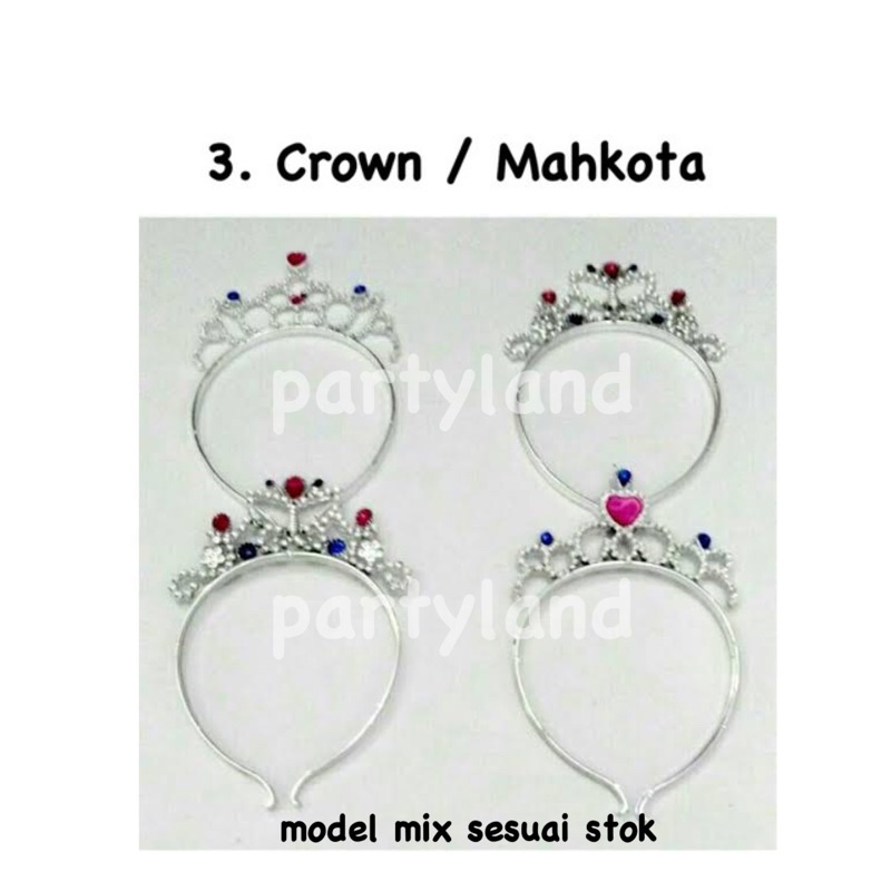 Mahkota Bando / Crown Bando Plastik (Bridal Shower / Bride To Be)