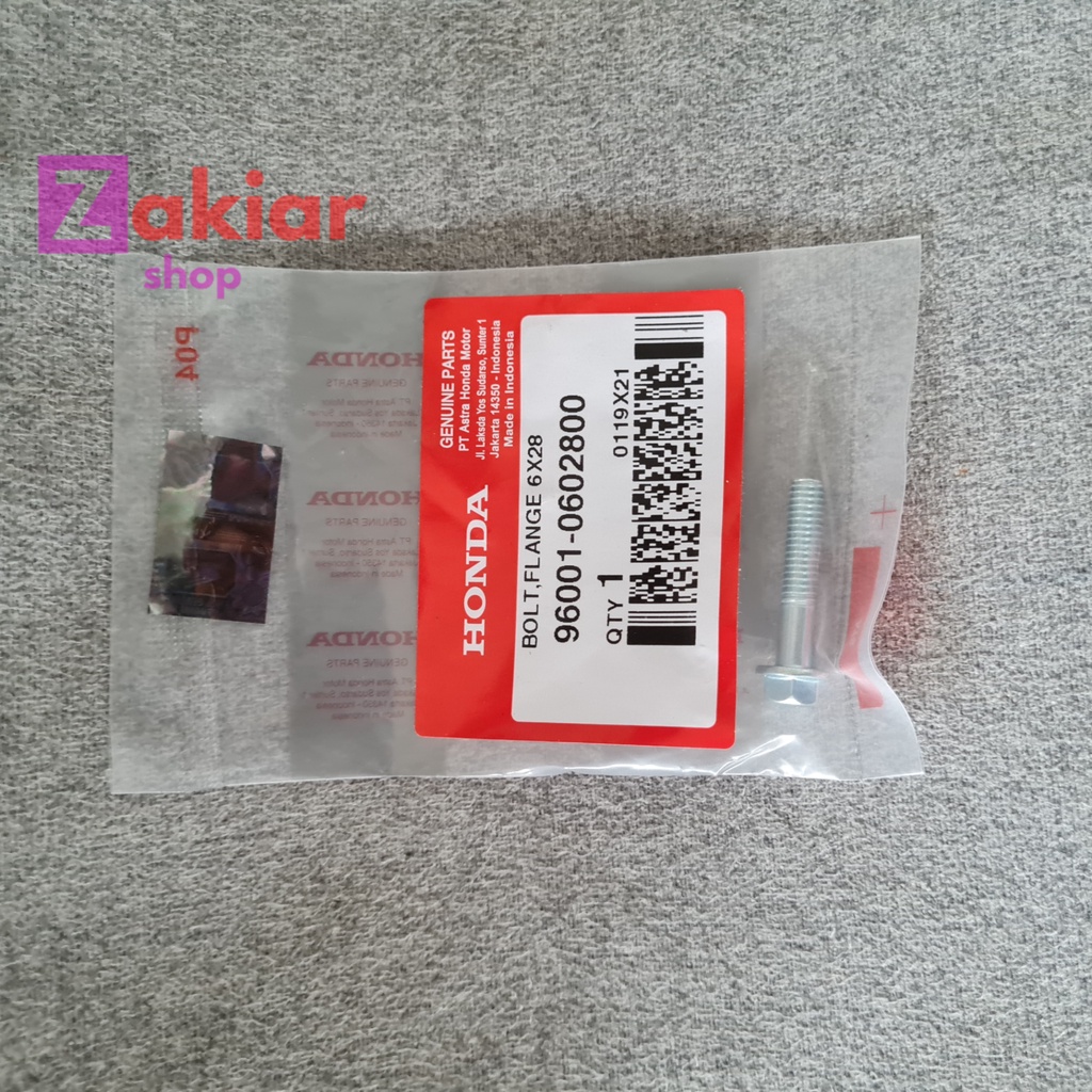 Baut Bolt Flange 6x28  Vario 150 eSP, CBR 150R  Baut 6x28 Original Honda