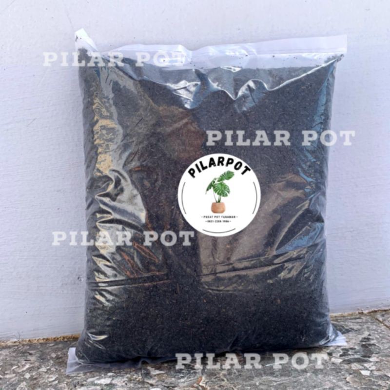 MEDIA TANAM ORGANIK TANAH SUBUR KEMASAN REPACK 1 KG SIAP PAKAI UNTUK TANAMAN - MEDIA KILOAN