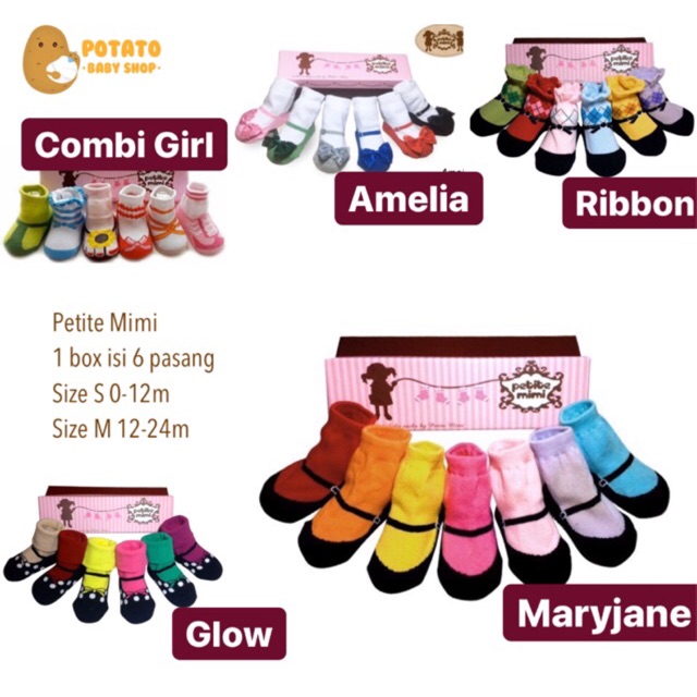 Petite Mimi Kaos Kaki Girl Isi 6 / Petitemimi socks
