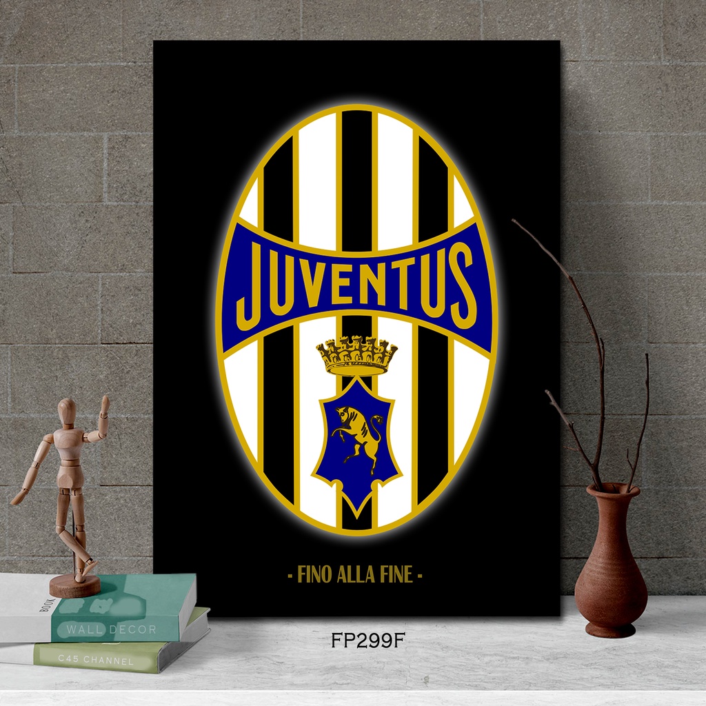 Wall Decor Sport LOGO JUVENTUS Klub Sepak Bola Poster Kayu Hiasan Dinding Lapangan Futsal Football S