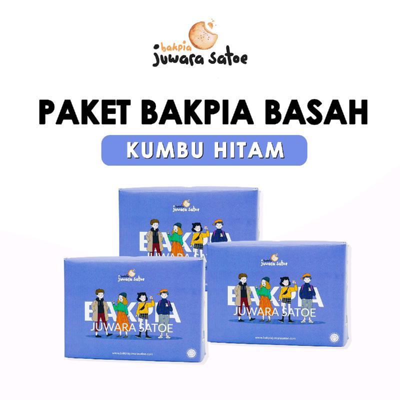 [ 3 BOX ] PAKET BAKPIA BASAH KUMBU HITAM  - BAKPIA JUWARA SA