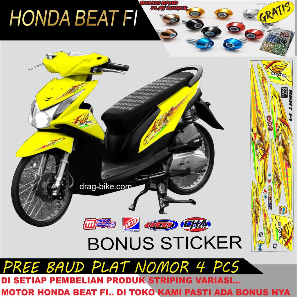 STRIPING STIKER HONDA BEAT FI VARIASI