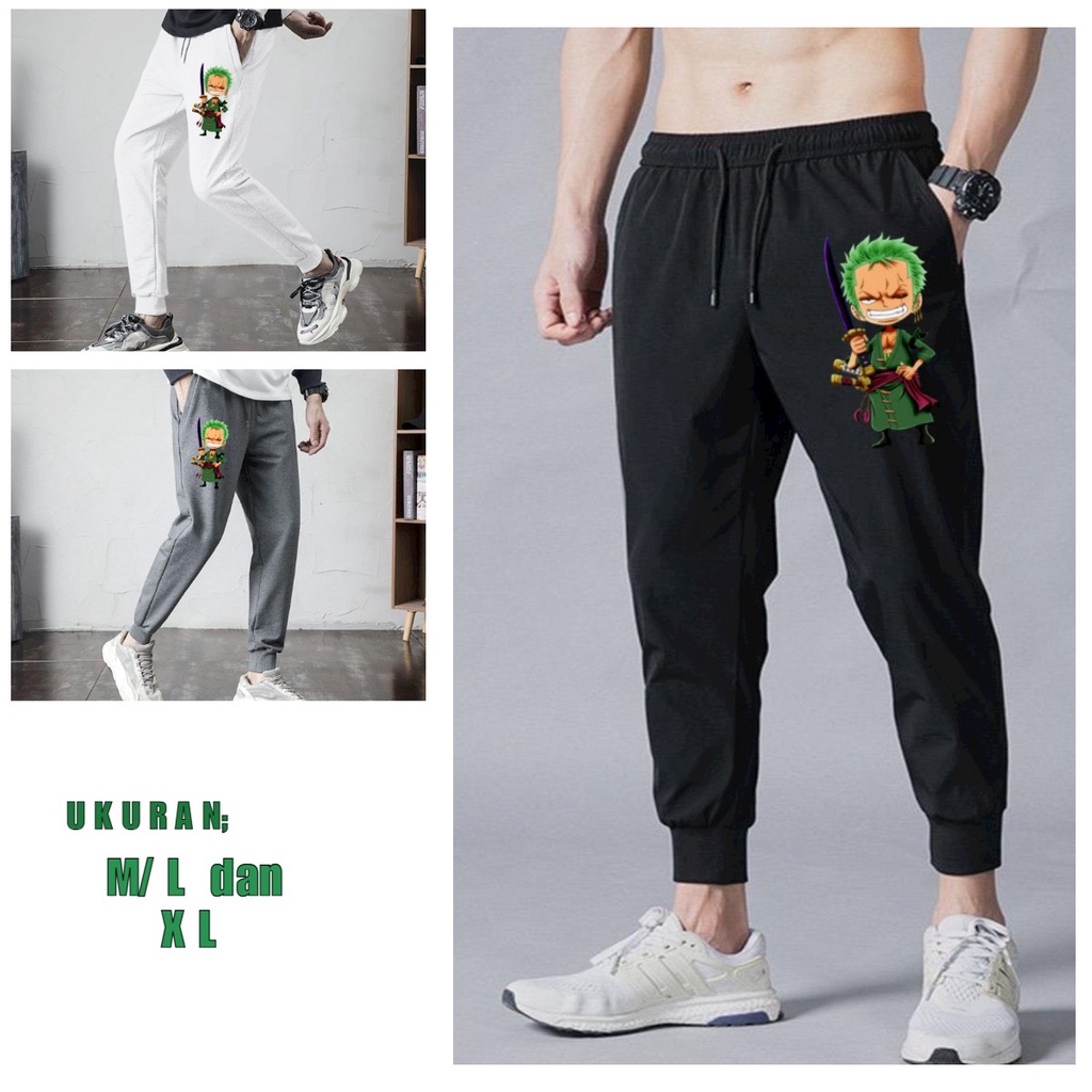 MUKZHOP - JOGGER ZORRO ONEPIECE / celana panjang / jooger sport / trening / celana santai / terbaru / terlaris
