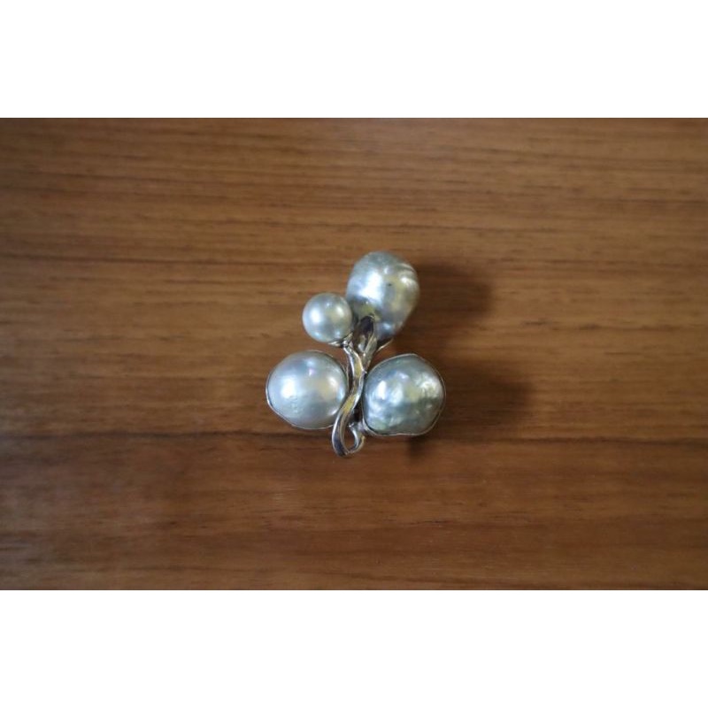 FLOWER BROOCH - Bros perak / bros mutiara / mutiara / perak / perhiasan mutiara / perhiasan perak / 