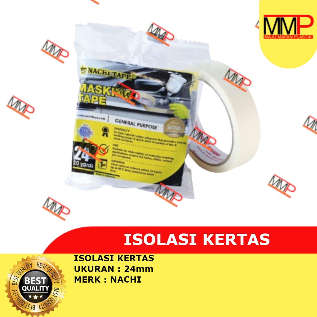 

Masking Tape / Isolasi Nachi Kertas 24mm / Isolasi Kertas / Isolasi Premium