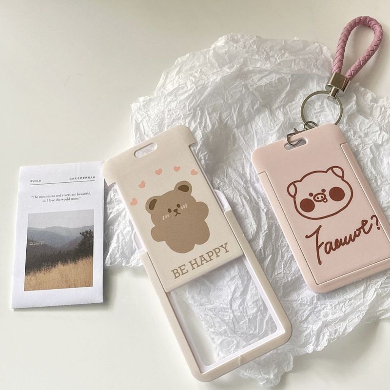 

READY LANYARD PHOTOCARD HOLDER TEMPAT PC KPOP CASE PHOTOCARD ID PHOTOCARD NAMETAG HOLDER PC KARTU BUS GANTUNGAN FOTO BTS ID CARD LUCU MOTIF BERUANG KELINCI WARNA UNGU PINK PUTIH KOREA