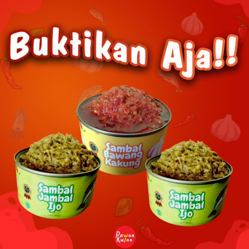 

Sambal pawonkulon - Set Sambal 3 Varian Sambel Bawang Kakung - Jambal Ijo