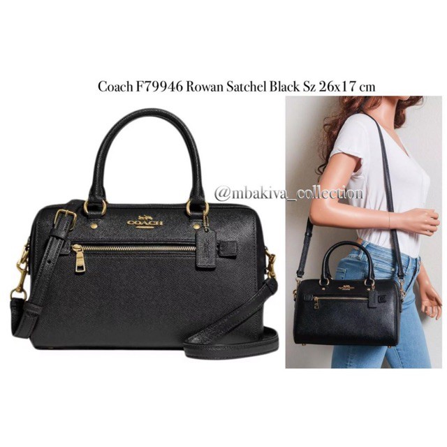 HARGA MURAH   Coach F79946 Rowan Satchel Black