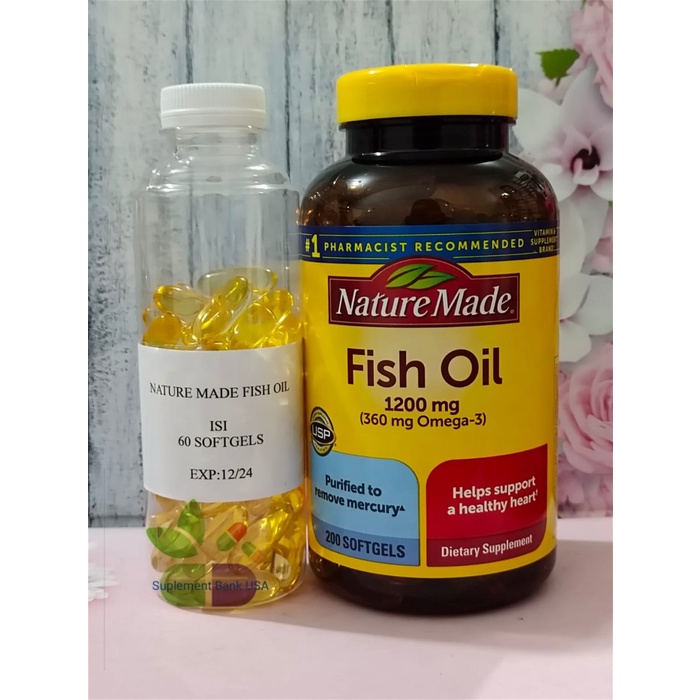 Nature Made Fish Oil 1200Mg Isi 60 Softgels