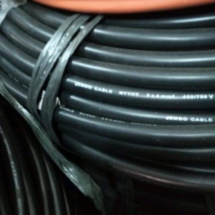 Kabel NYYHY / Cable NYYHY 3x4mm / 3x4 mm Hitam @100Meter Jembo