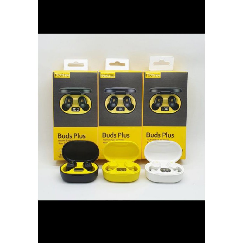 Handsfree Bluetooth Realme / Handset Realme / Earphone Realme Buds PLUS LED