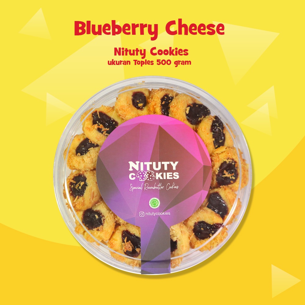

Kue Kering Blueberry Cheese Cookies 500gr by Nituty Cookies
