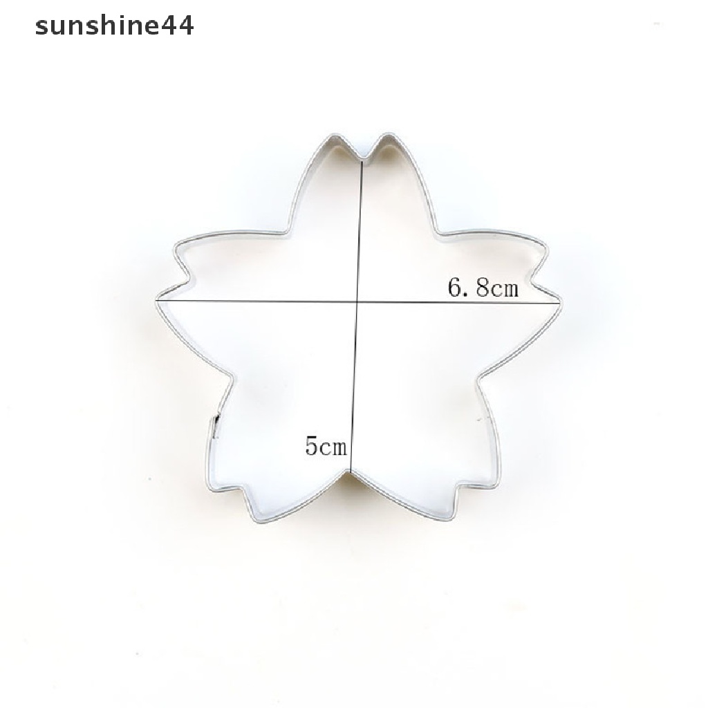 Sunshine Cetakan Kue / Biskuit Bentuk Bunga Sakura Bahan stainless steel