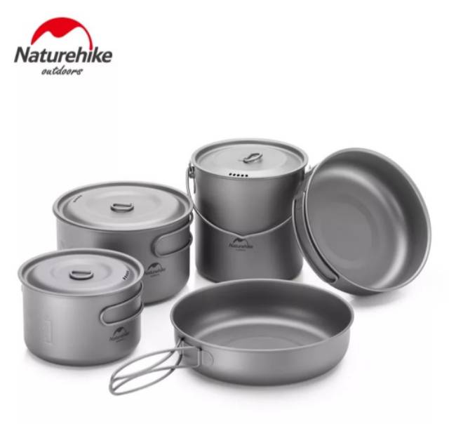 Panci Titanium Naturehike NH18T202-B Camping Ultralight 1.3L