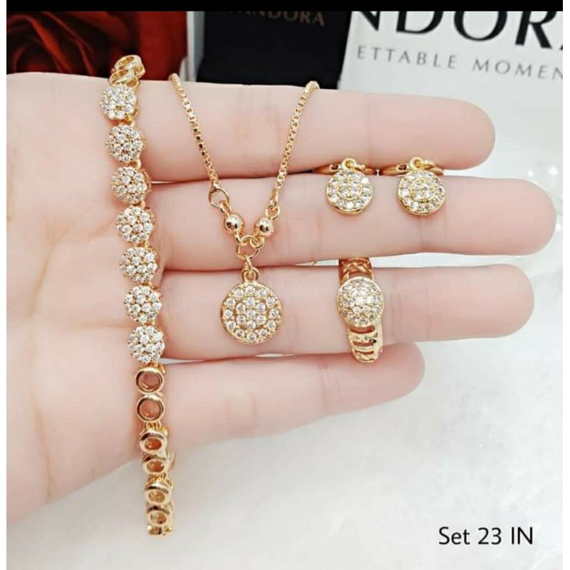 set perhiasan wanita lengkap//asli titanium