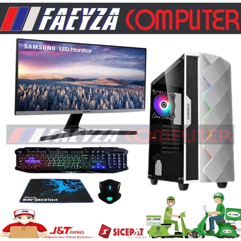 PC Gaming Fullset Intel Core I5 11400F Nvme 256GB Vs VGA RTX 4060 8GB MONITOR 24&quot;