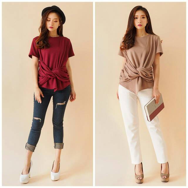 baju bangkok atasan bahan premium scuba import